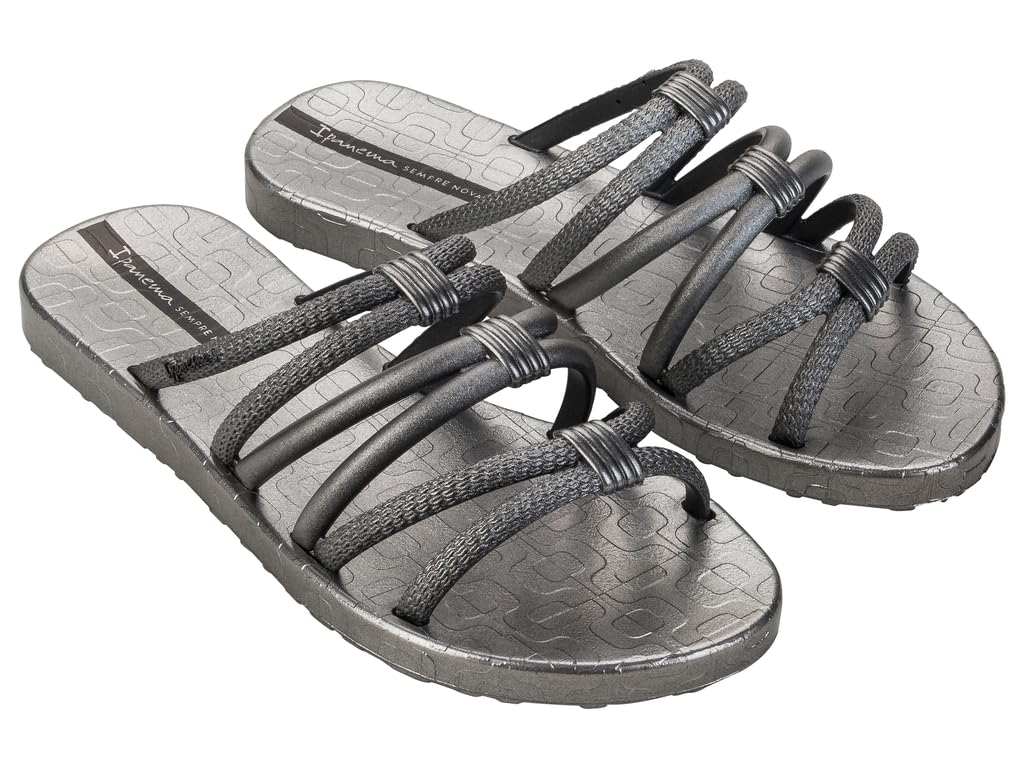 Ipanema Diversa Mais Slide Ad, Flip Flops Women, metallic silver, 8.5/9 UK