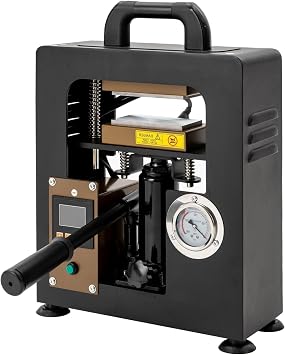 10 Ton Heat Press Machine,Portable Manual Heat Press Machine,Hydraulic Heat Press Machine w/Dual Heated Plates & Pressure Gauge & LCD Time Temp Controller,for Oil Extraction,Printed Textiles