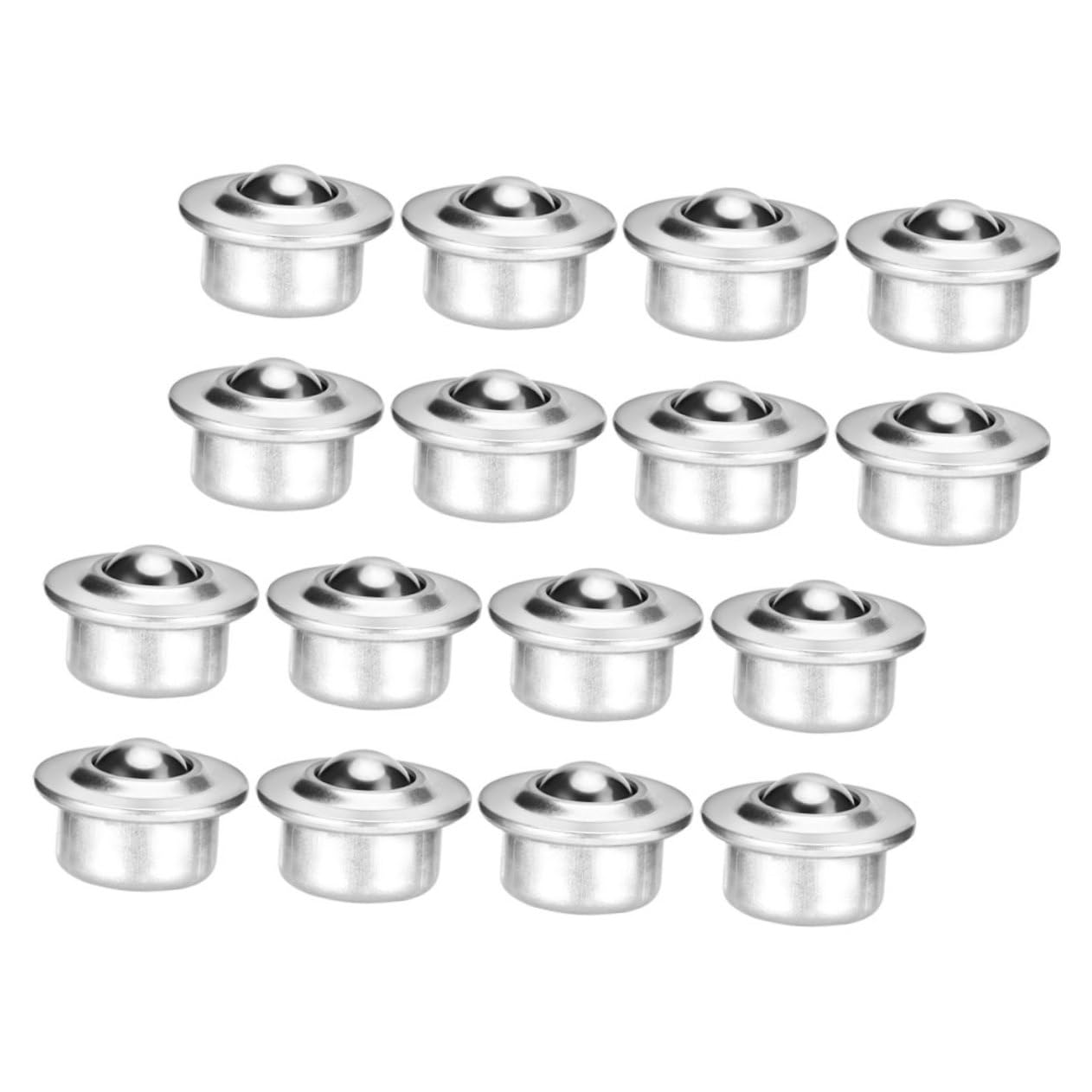 16pcs Transfer Ball Rollers Rotatable Ball Bearings Precision Machined Smooth Operation Suitable for Multiple Surfaces