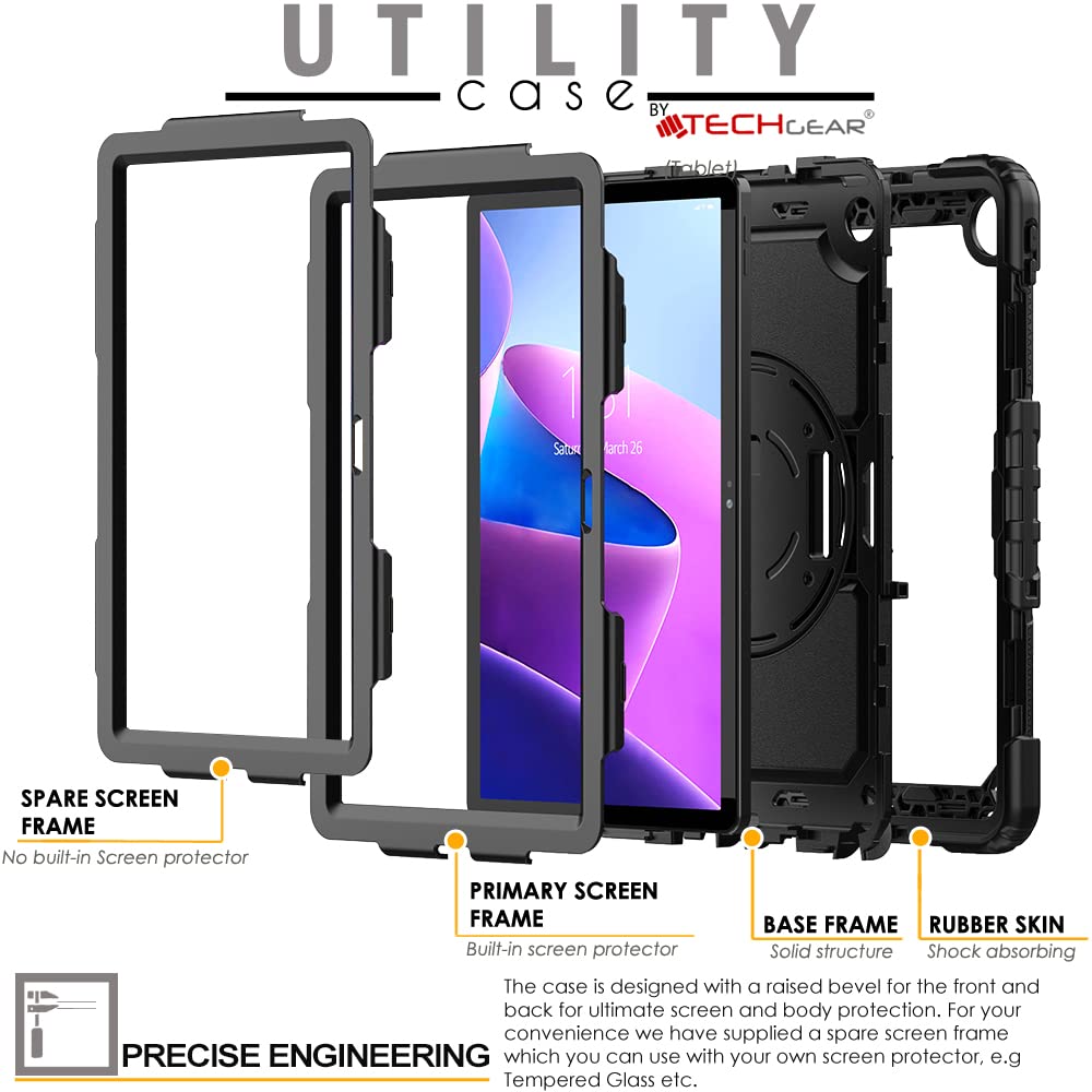 TEDTIKJT Custodia per Lenovo M10 Plus (2nd Gen) 10.3 Pollice 2020 (TB-X606F/ TB-X606X) Tablet Cover Pelle PU Flip Cover 360°Multi Angolo Ruotabile Supporto Protezione Cover, Blu Albero