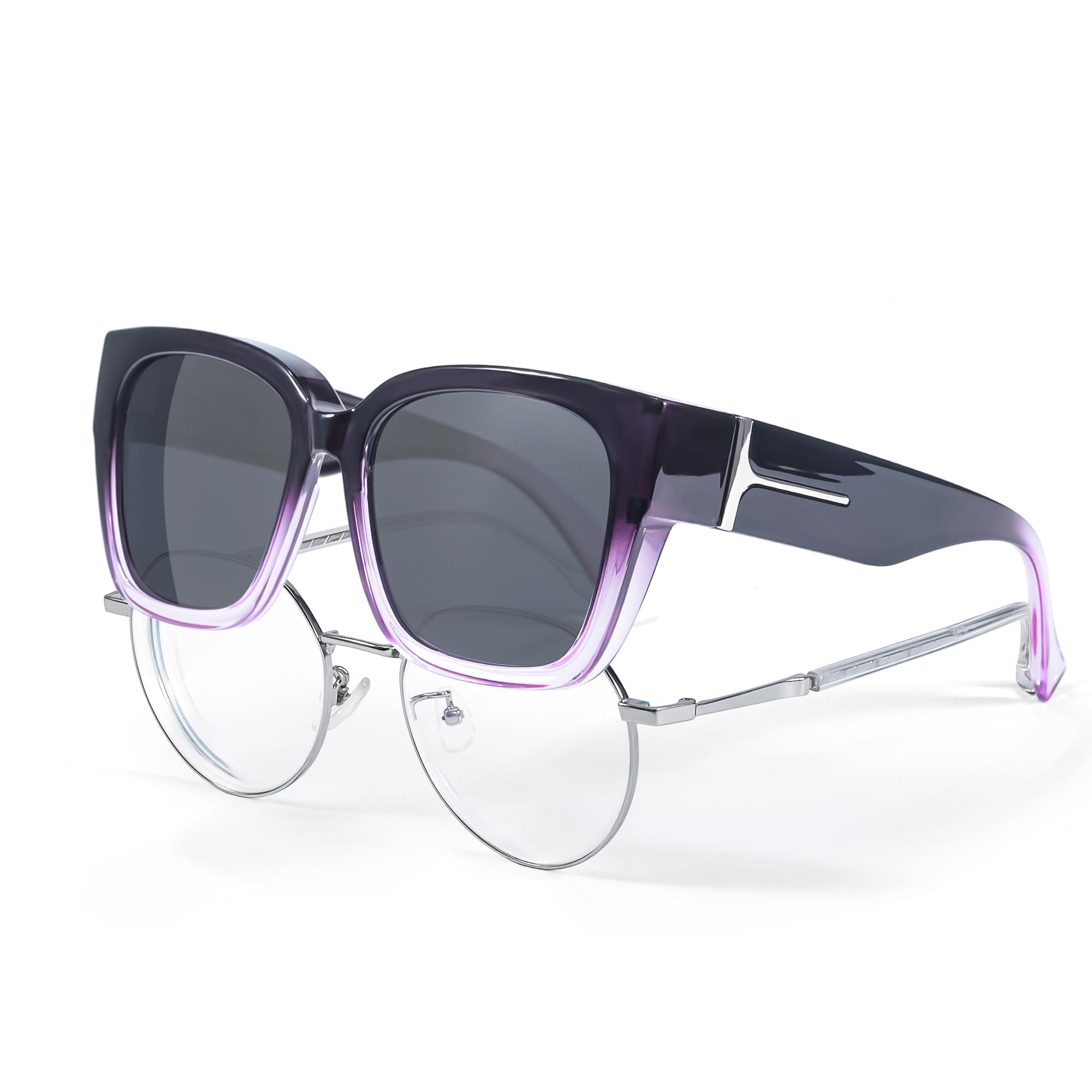 SIPHEW Fit Over Glasses Sunglasses for Women, Polarized Sun Glasses with UV400 Protection for Driving & Outdoors