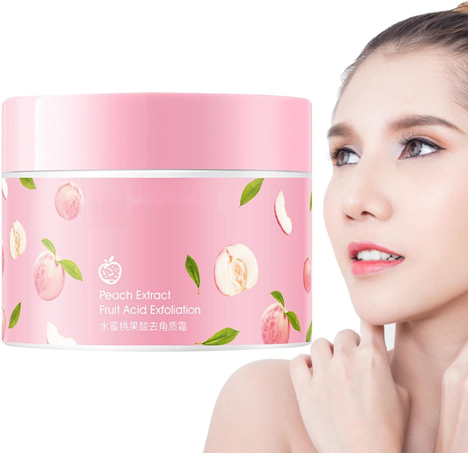 Body Scrub,Natural Scrubs – Peach Cream Moisturizing Skin Restore Delicate And Elastic Skin Body Wash Scrub For Women, Men, Girls, And Boys Miake