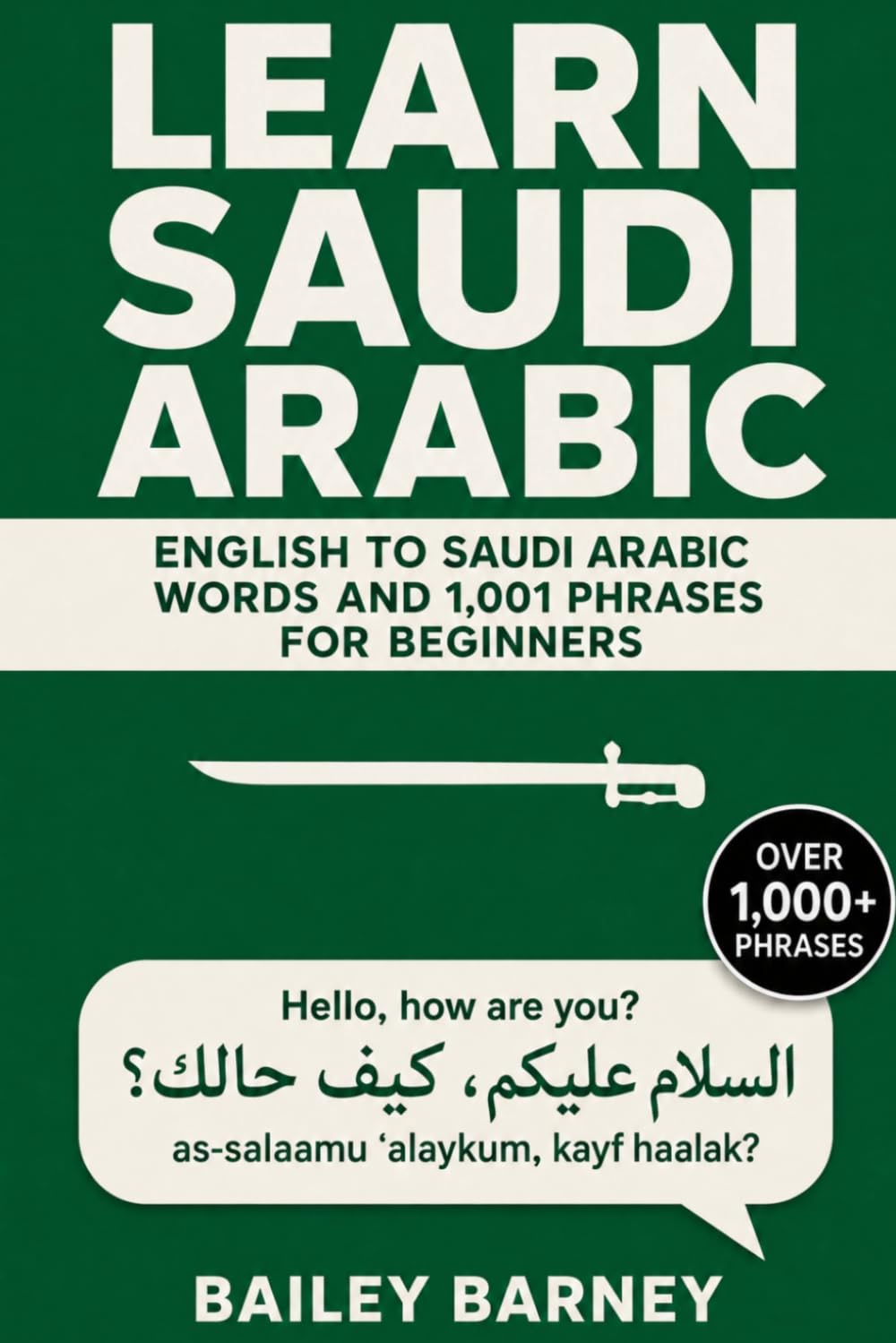 Learn Saudi Arabic: English to Saudi Arabic Words and 1,001 Phrases for Beginners