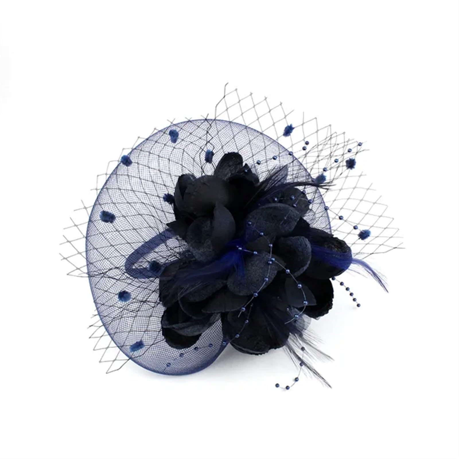 UALXPAO Wedding Hats Fascinator Feather Headpiece for Women, Floral Hat Cocktail Wedding Bridal Tea Party for Tea Party,Weddings(Color3)