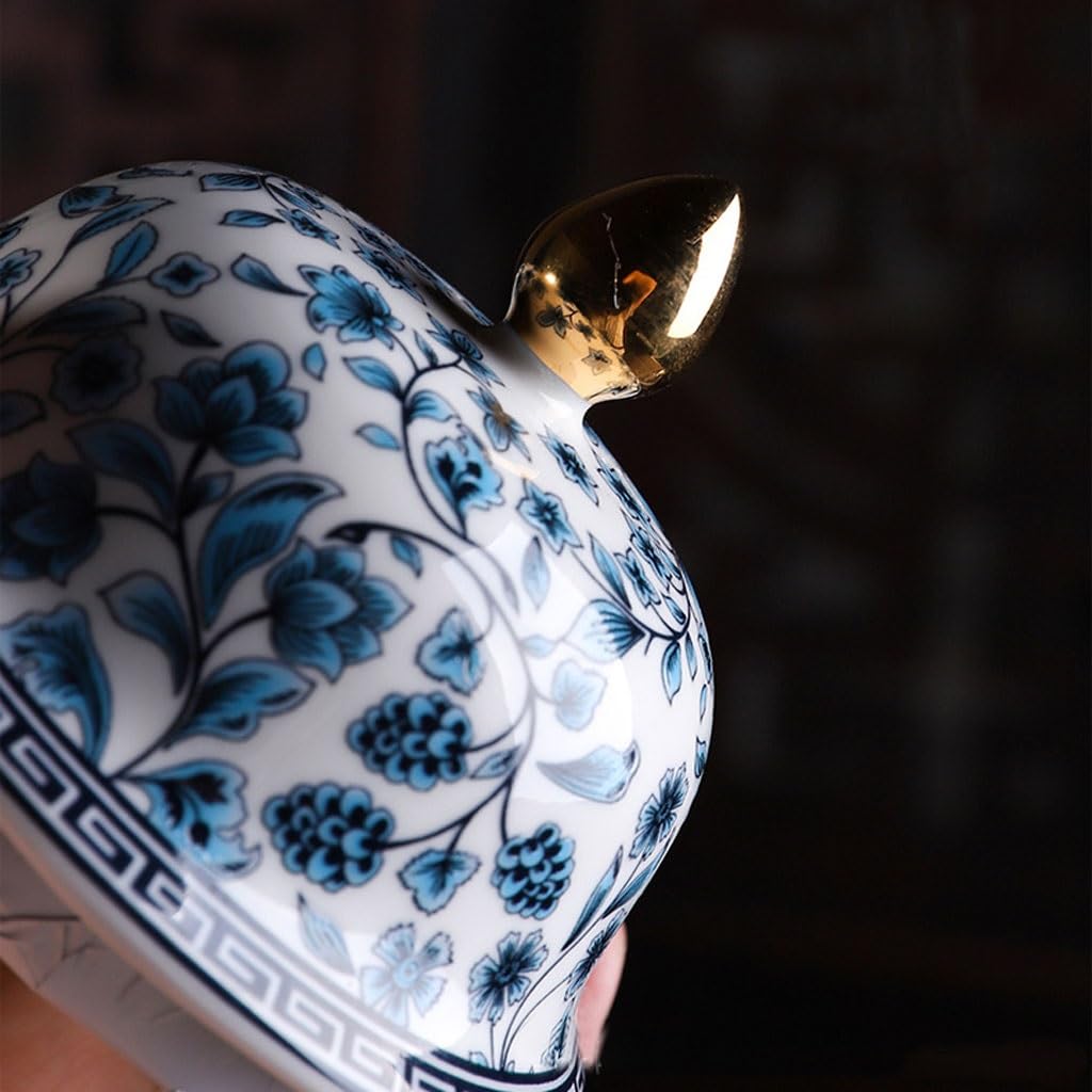 Puszka na herbatę ceramiczny słoik emalia puszka na herbatę zamknięty słoik dekoracja domu salonu zamknięta puszka na herbatę suszone owoce herbata słoik pojemnik na herbatę (A)
