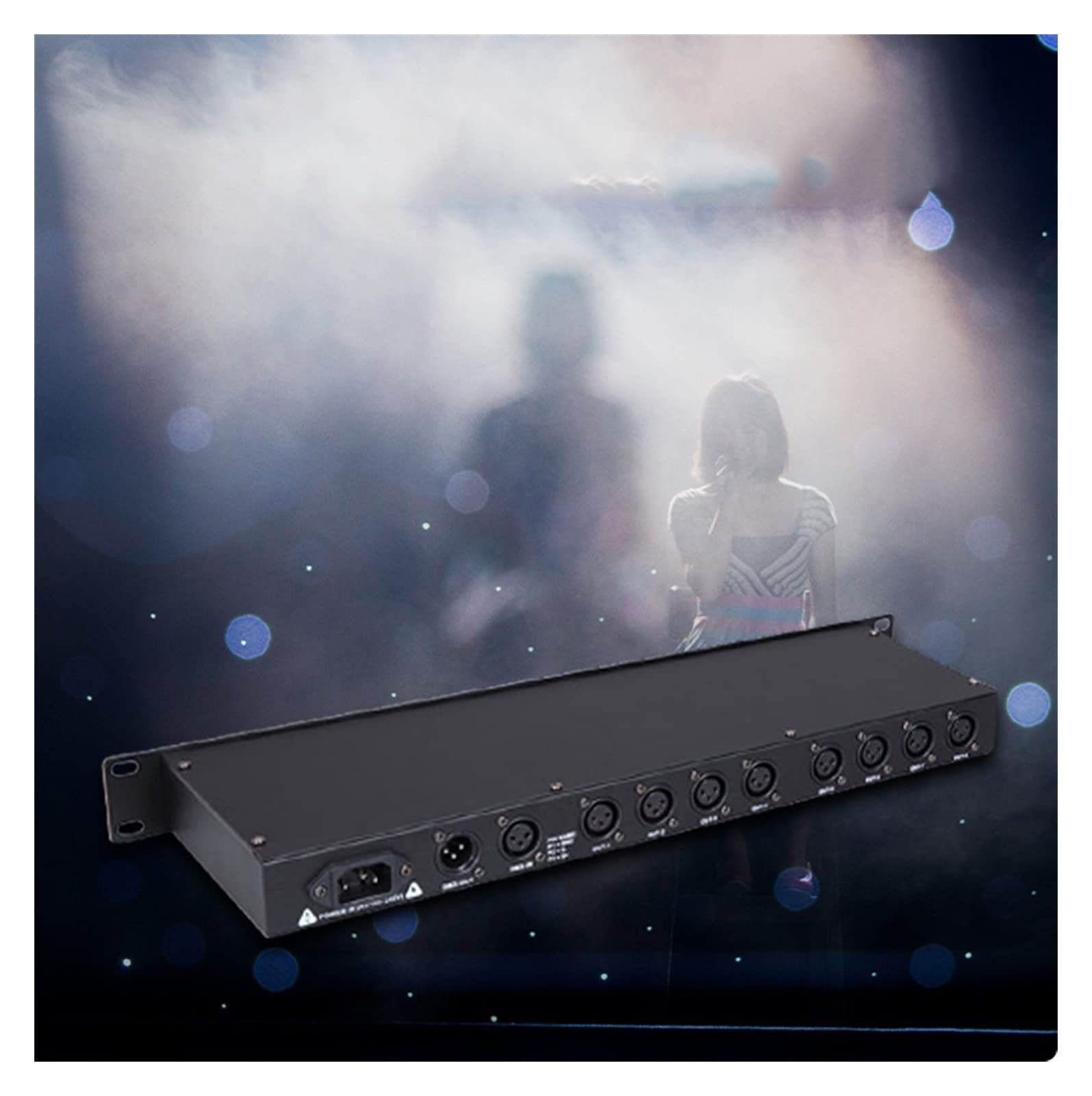 Światła sceniczne Wzmacniacz sygnału scenicznego 8-kanałowy DMX512. Splitter ze wzmacniaczem sygnału izolacji fotoelektrycznej na imprezy, wydarzenia, koncerty, kluby, pokazy(Ordinary model)