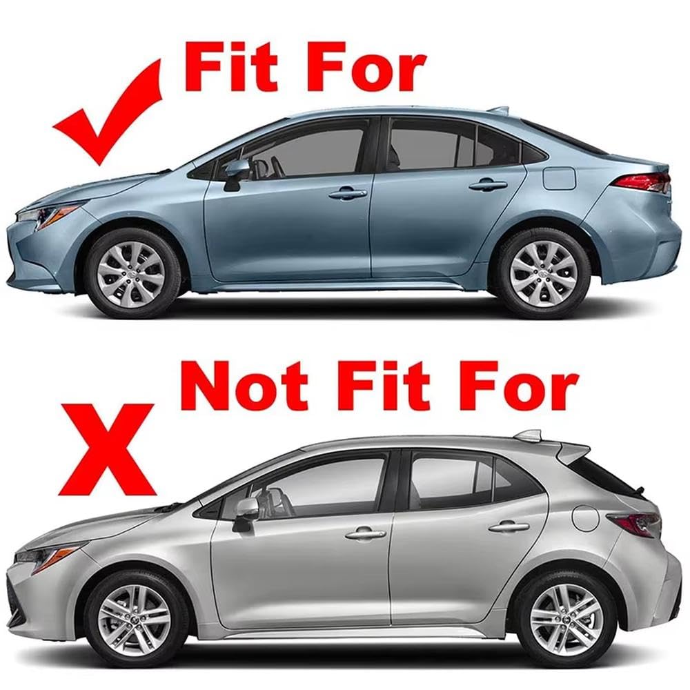 Rivestimenti Esterni Feritoia Per Toyota Corolla Berlina 2019-2022 | Aspetto Dinamico, Impermeabile, Migliora La Privacy(Bright Black)