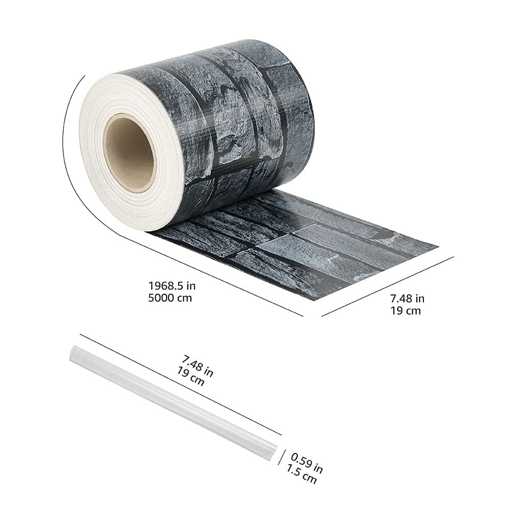 Amazon Basics Bande brise-vue avec 26 clips 50 m x 19 cm, Ardoise