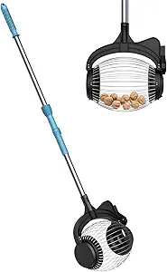 Acorn Picker Upper Roller for Walnuts - Nut Gatherer with 1.8-Gallon Capacity, No-Bend Emptying Design,Suitable for 1.2"-3.6" Walnuts,Chestnuts, Fallen Apples & Tennis Balls
