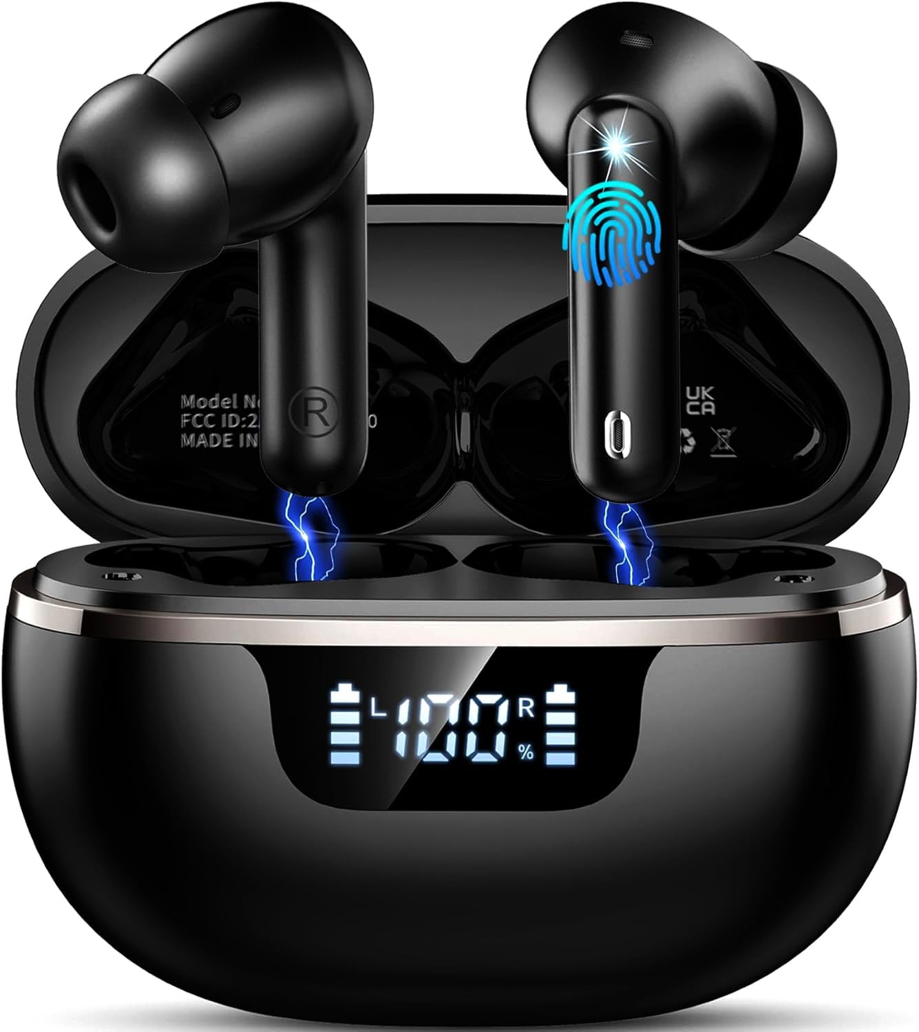 Auriculares Inalambricos Bluetooth 5.4 HiFi Estéreo, 48H Cascos Bluetooth