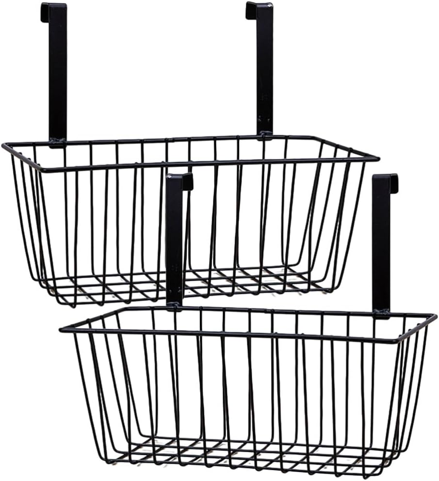Kichvoe Hanging Wall Wire Baskets 2pcs Kitchen Wire Storage Baskets Organizer for