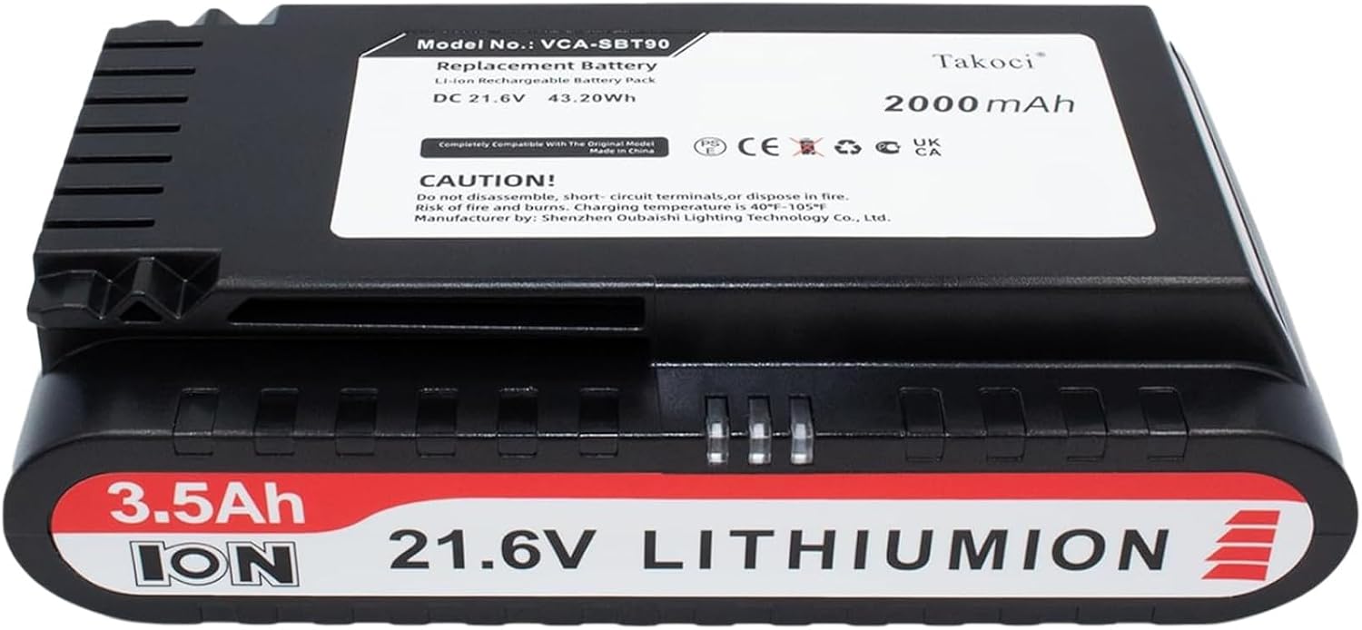 VCA-SBT90 VCA-SBT90EB Replacement Battery Compatible with Jet 75 Jet 90 Jet 90 Elite Jet VS70 VS9000 Vacuum Cleaner Battery