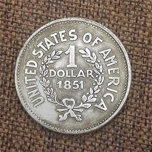 DDTing 1851 Morgan One-Dollars Coin-US Old Coins- Great american Coin - USA Old Morgan Dollar-Uncirculated Commemorative Coin-Discover History of Coins goodService
