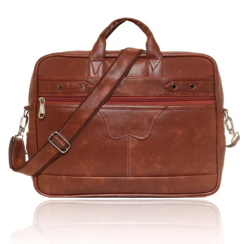 IRHA Leatherette 15.6 inch Laptop Shoulder Messenger Sling Office Bag, for Men & Women (Tan) (Tan) (B0BGLMHRH1) Amazon Price History, Amazon Price Tracker