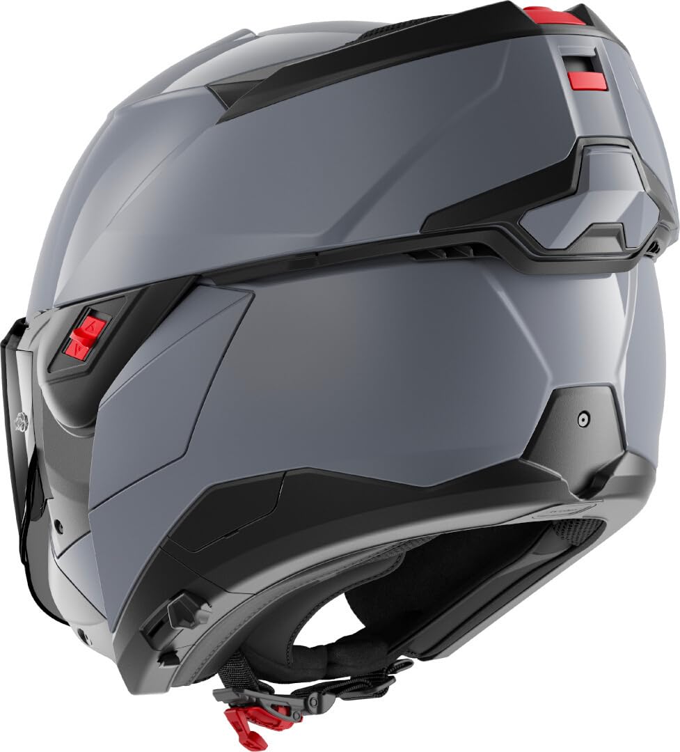 SHARK, Casco Moto Modular OXO Dark Shadow Gun Silver S05, L
