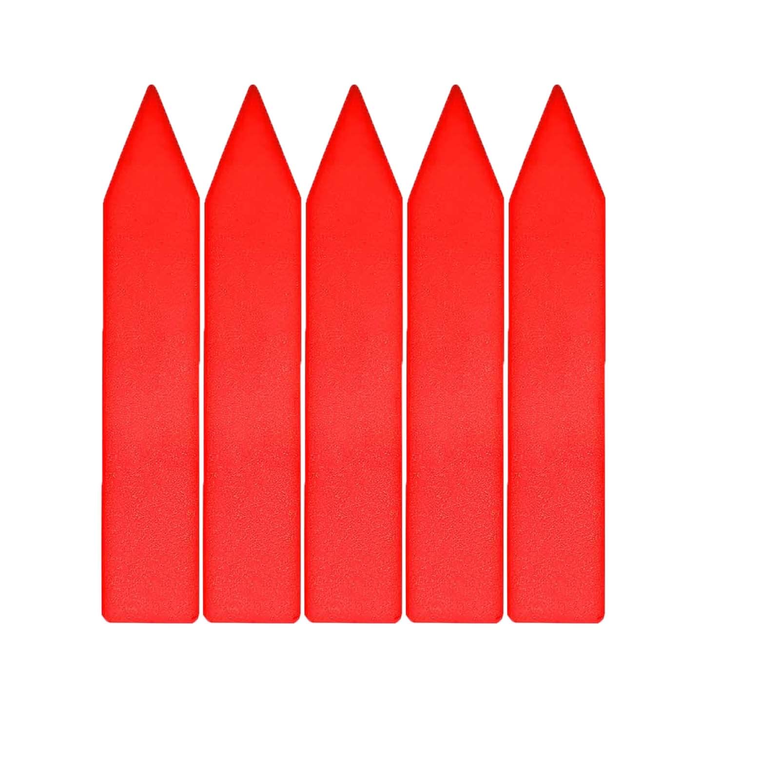 TopHomer Plastic Plant Labels Markers, 2 inch Thicken Waterproof Nursery Garden Tags for Herbs Vegetables Flowers Seed Potted Plants 100PCS Red