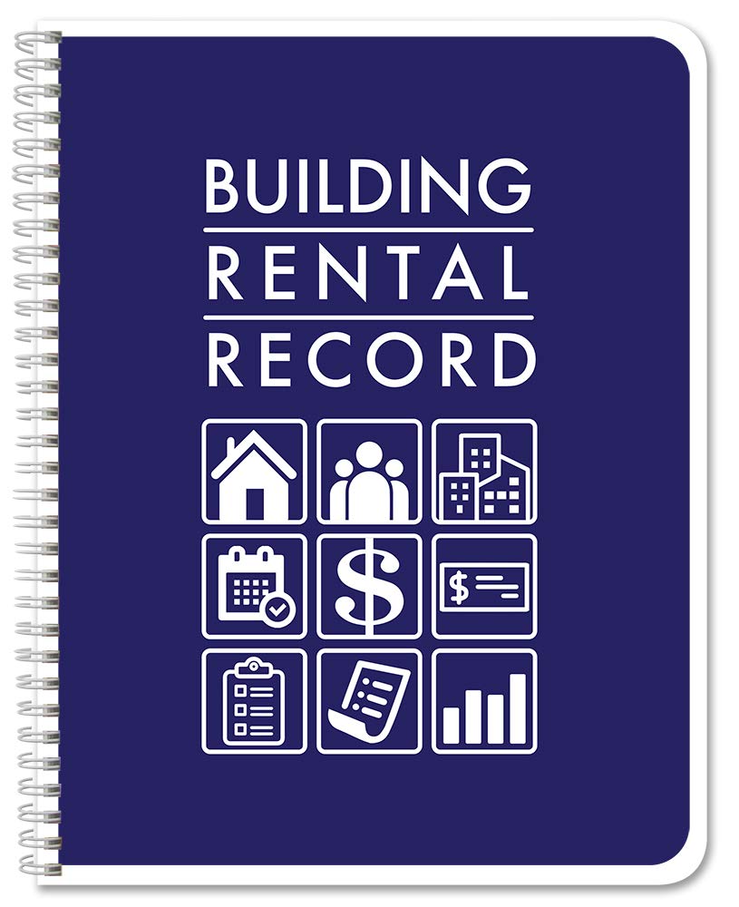BookFactory Building Rental Property Record Book/Single Property Rental Log Book - Smyth Sewn Hardbound, 100 Pages, 8.5" x 11" (RNT-102-7CW-PP-(BuildingRental)-RX)