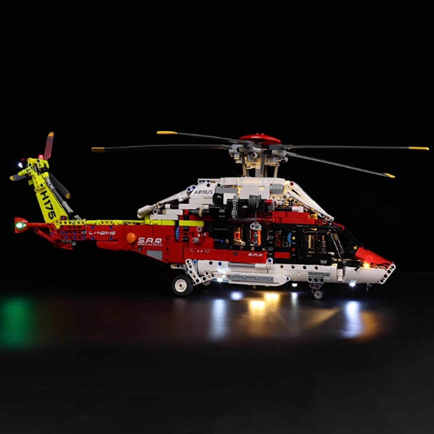 LED Lighting Kit Compatible with Lego 42145 Rescue Helicopter Series LED Light Set (Model Kit Not Included - Lighting Components Only) (Remote Control Version)