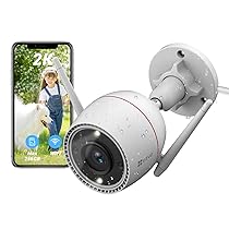 EZVIZ Telecamera WiFi Esterno 3mp, Videocamera Sorveglianza Esterno WiFi con Visione Notturna a Colori 30m, IP Camera con Intelligenza Artificiale, Rilevamento di Persone, Funziona con Alexa Outpro