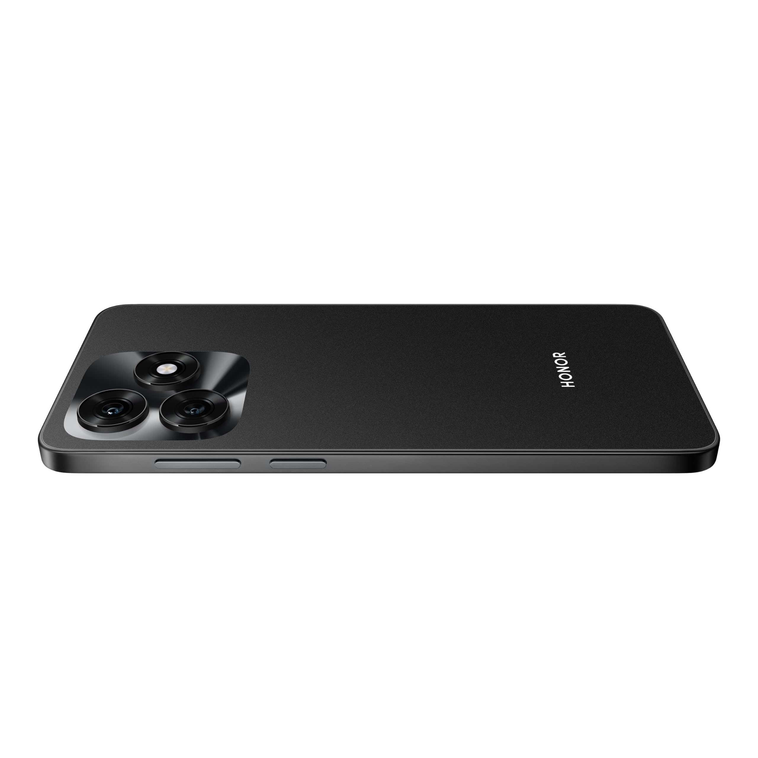 Honor X5C Plus Smartphone 4GB+64GB – Midnight Black, Écran HD+, Batterie Longue Durée, Android 13