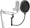 Geekria for Creators Mic Pop Filter، 5 Inch Microphone Filter Shield، Flexible Gooseneck Antipop Mask with Extended C-Clamp، Wind Pop Screen متوافق مع Audio-Technica AT2020 (Size L)