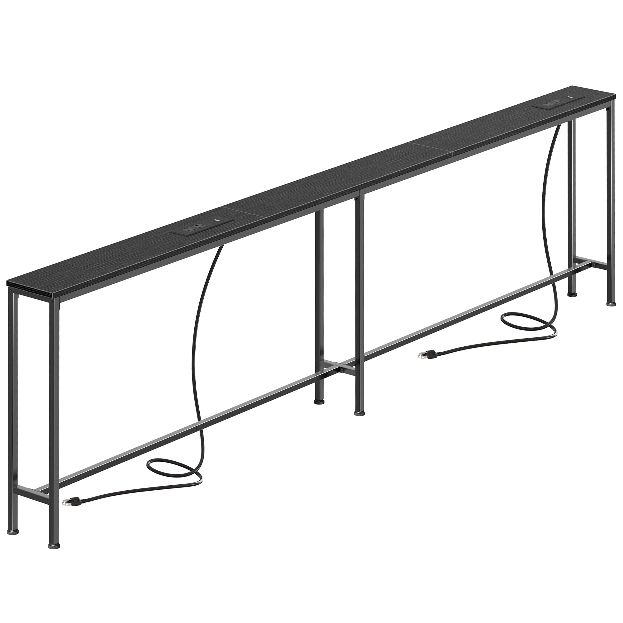 SUPERJARE 94.5 Inch Sofa Table with 2 Power Outlets and USB-C Ports