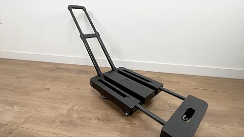 Miniatura 6 de Mount Plus Camión de mano plegable A3, carrito de mano plegable de 6 ruedas con 2 cuerdas elásticas, carrito de equipaje portátil de 500 libras de