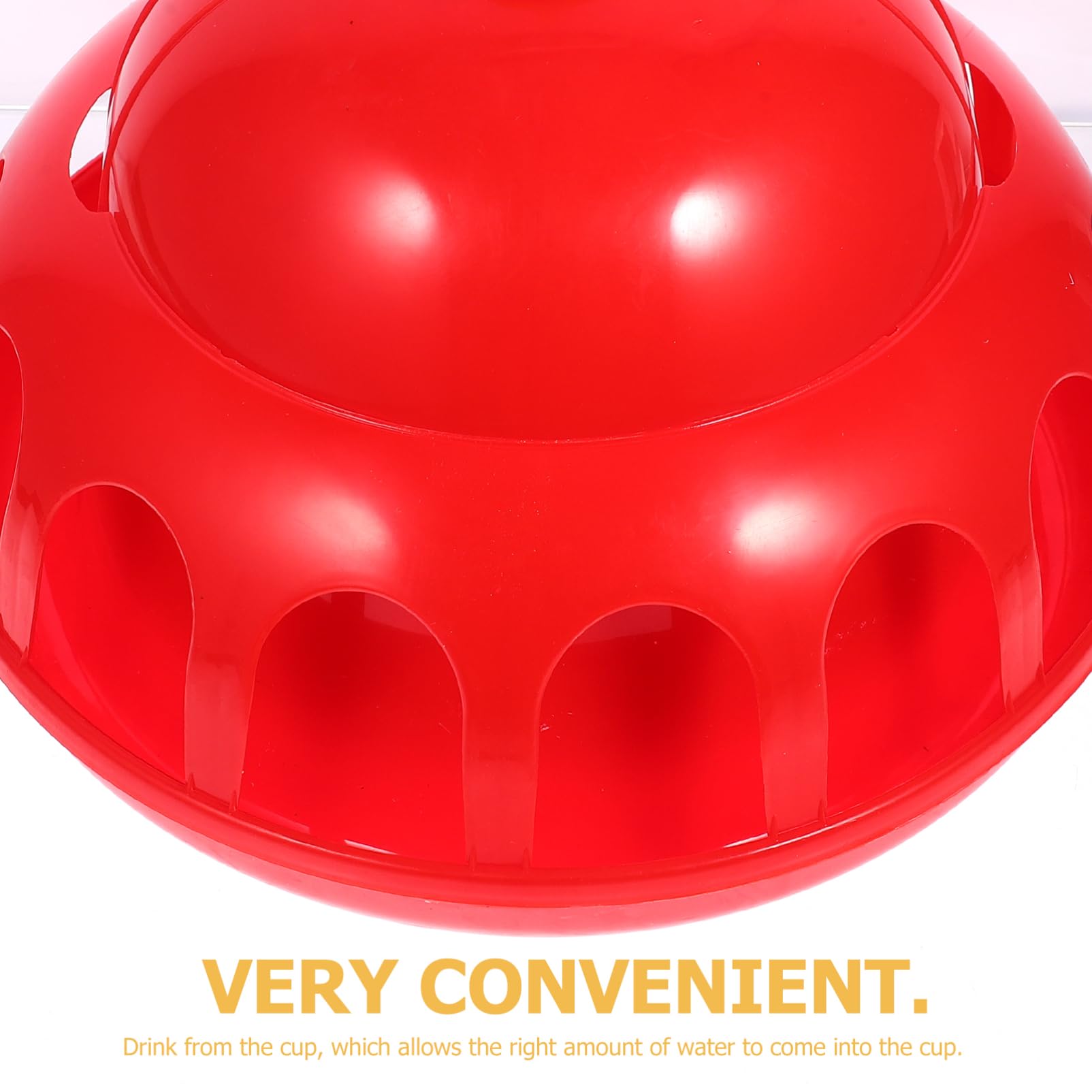 Abbeveratoio Automatico per Pollame in Pp Rosso, 1 Pezzo | Dosaggio Automatico Dell’acqua, Sicuro e Facile da Usare, per Fattoria e Negozio, Adatto a Pet e Colombi