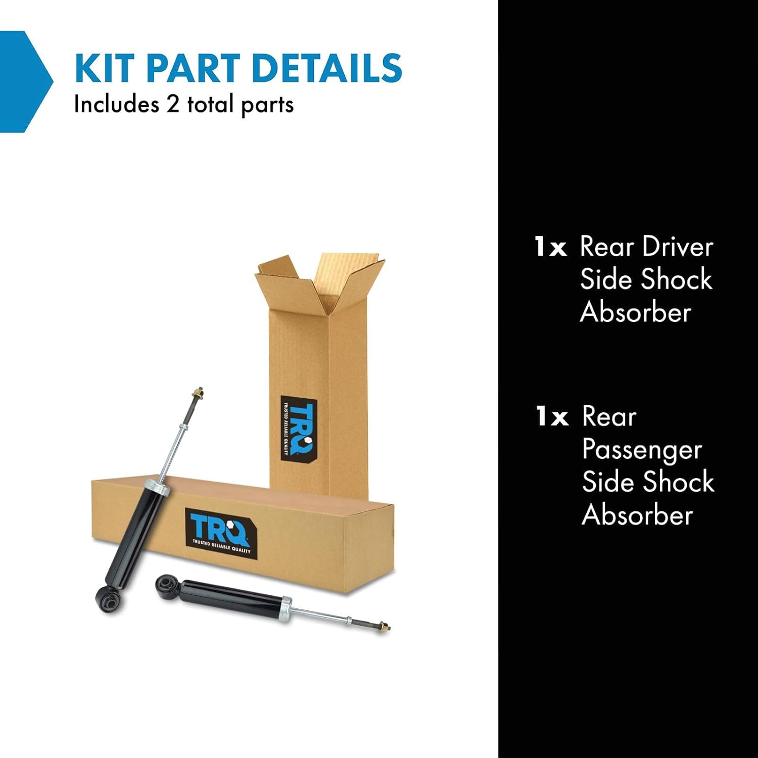 TRQ Rear Shock Absorber Set Compatible with 2004-2009 Nissan Quest