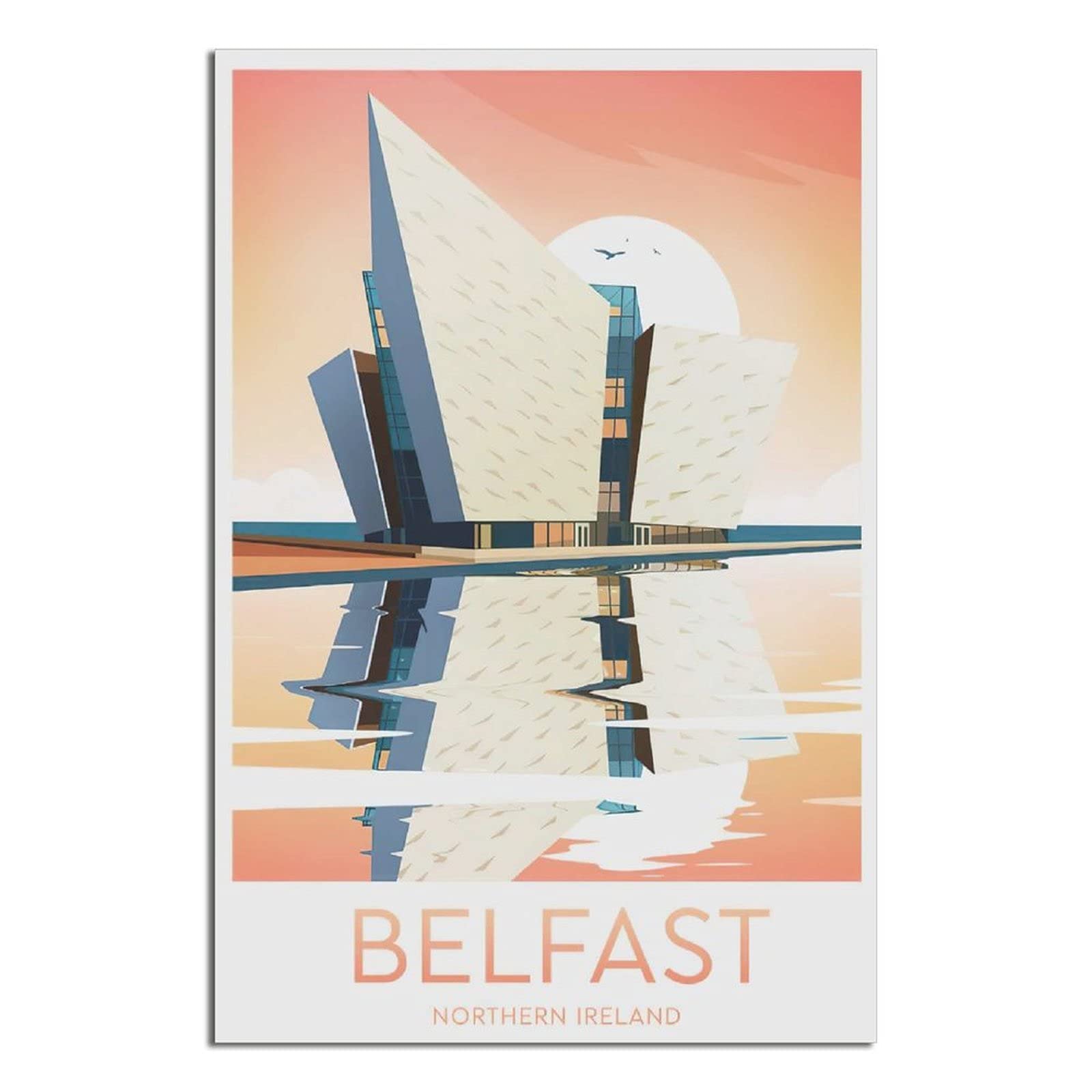 Metal Sign Belfast Northern Ireland Tin Sign Travel Vintage Art Wall Decoration Sign Home Kitchen Bar Patio Cave Funny Decoration 15x30cm