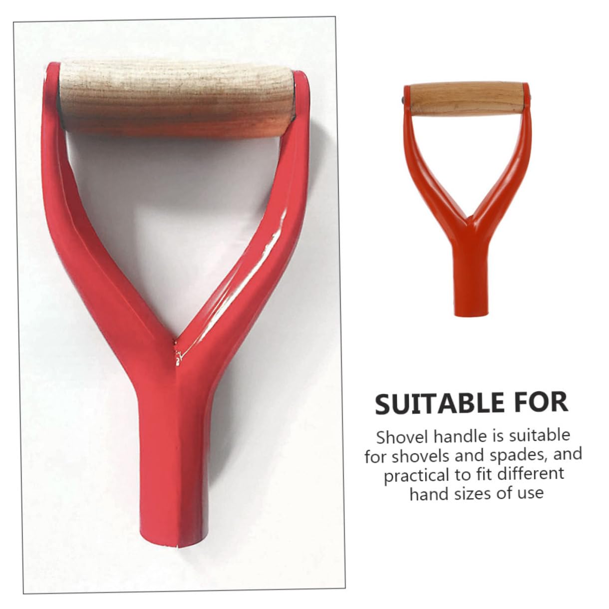 Uonlytech Pala Da Giardino Con Impugnatura Ergonomica y Manico Legno Per Scavi e Trapianti Design Multifunzionale e Colore Accattivante Compatibile Con Pala Forcone e Rastrello