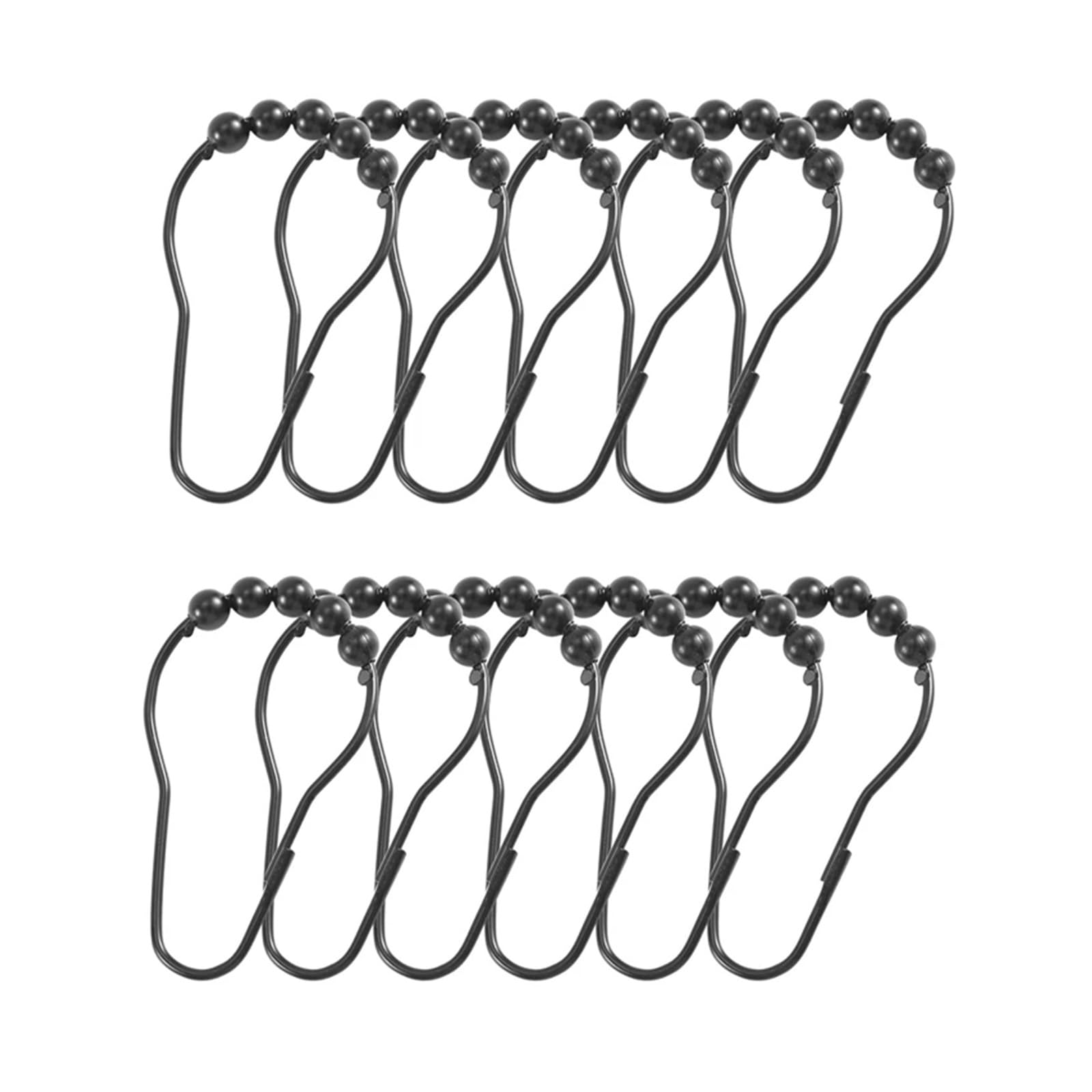 cafe curtain rings 36pcs Shower Curtain Hooks Rings Metal For Bathroom Rods Curtains