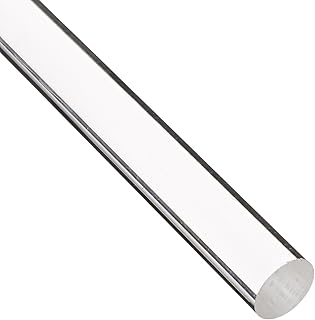 Acrylic Round Rod, UV-Resistant, Transparent Clear, Meets UL 94HB, 5/8
