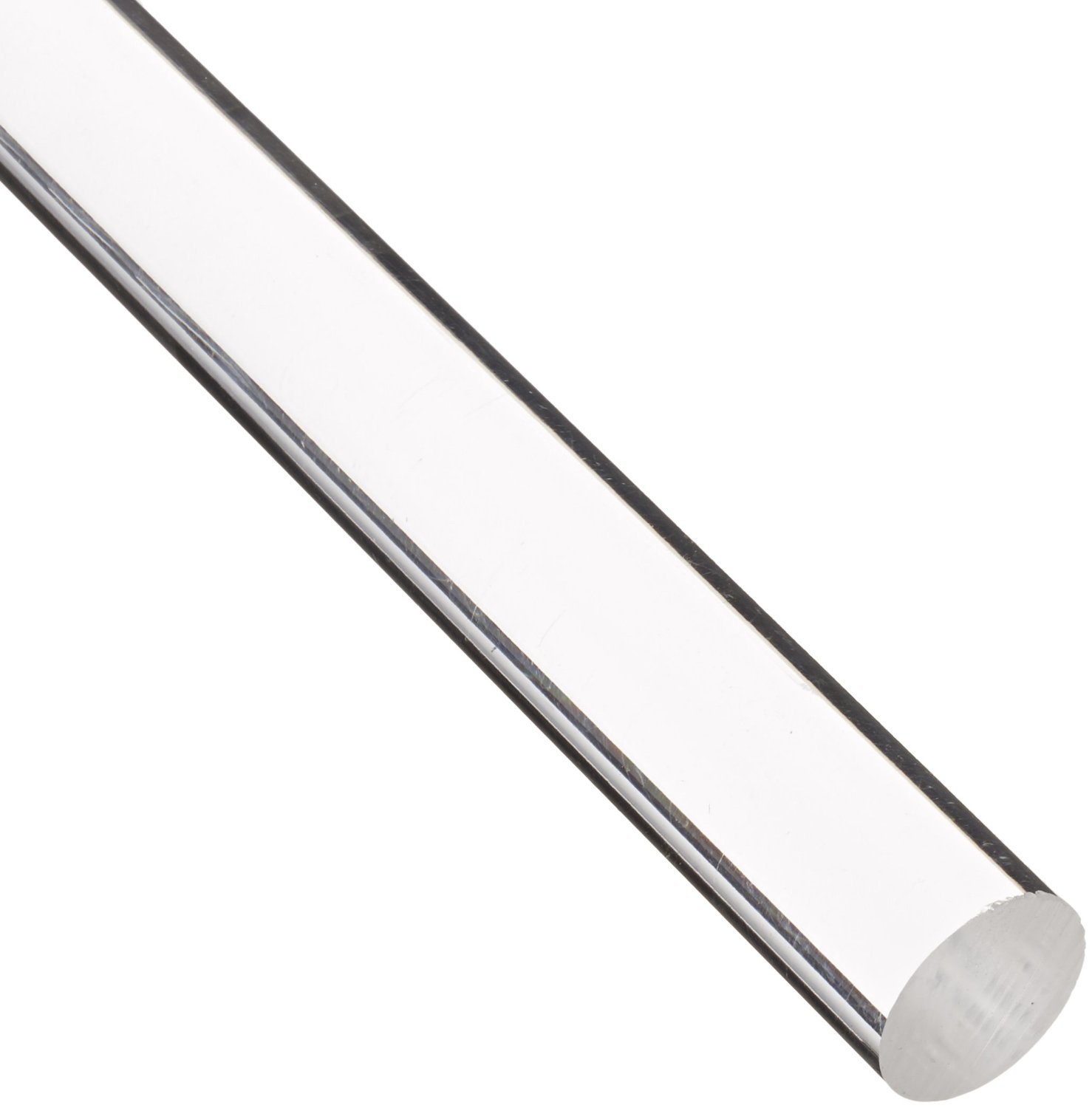 Acrylic Round Rod, Transparent Clear, Meets UL 94HB, 7/8 Diameter, 5' Length