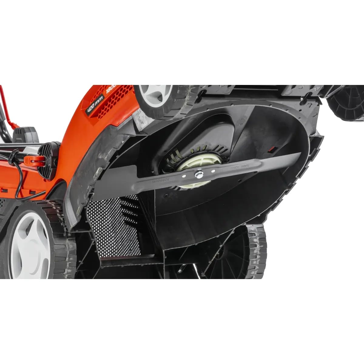 Elektro-Rasenmäher Garden DEDRA, Schnittbreite 420 mm, Alle Grasarten - 40 l Fangsack, 1800W, 20-70 mm Schnitth. Zusammenklappbar, Gewicht 16kg mit ergonomischer Griff