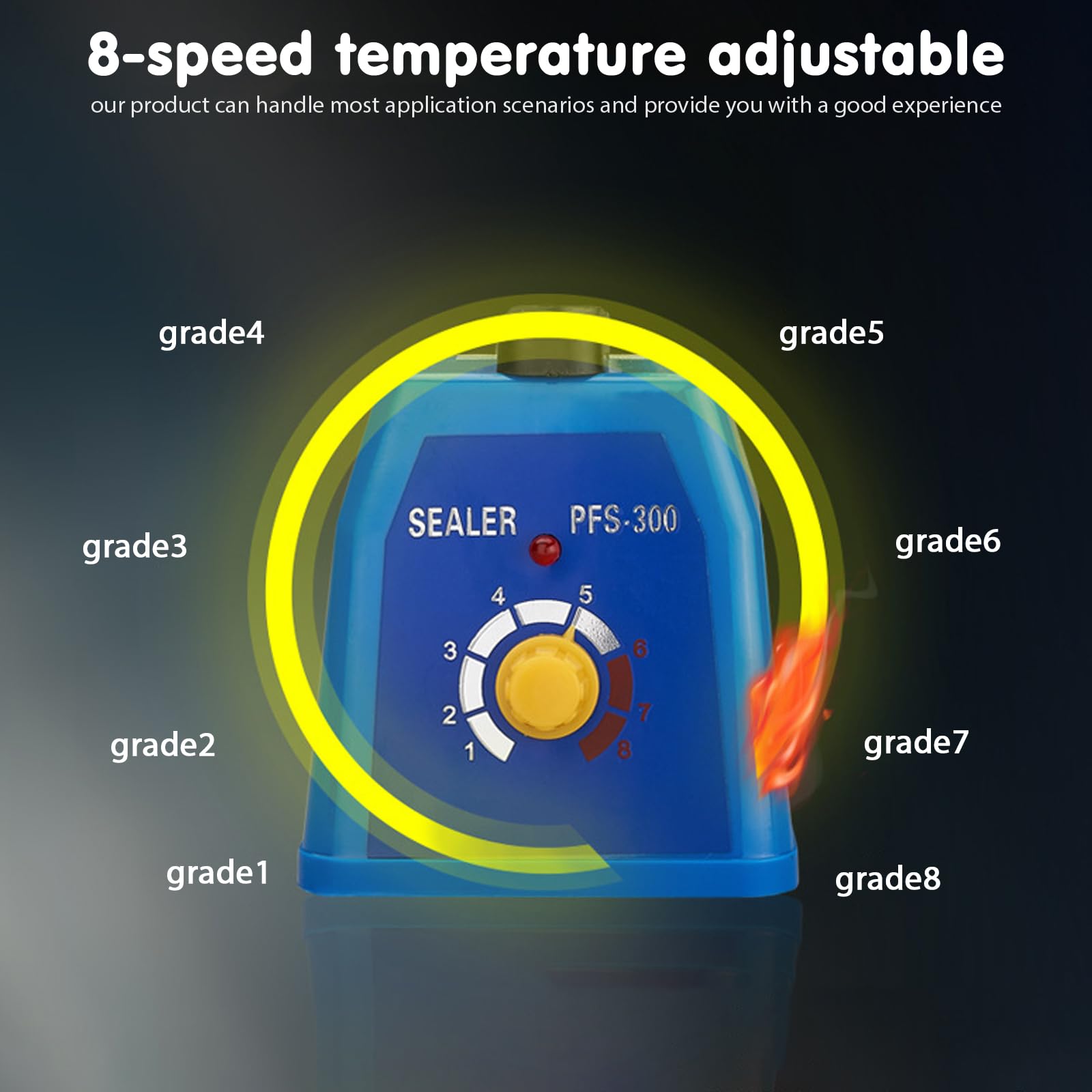 300 mm Sellador Térmico, 40.2 * 8 * 11.5cm Termoselladora, Selladora de Plástico para Bolsas de Plástico, Bolsas de Papel de Aluminio, Bolsas de Papel Kraft, Azul