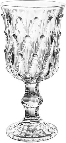 Miniatura 1 de Yardwe Vasos antiguos de cristal transparente, copa de vino tinto, tallo de cristal, taza de vino, elegante vaso de vidrio para el hogar, bar, boda,