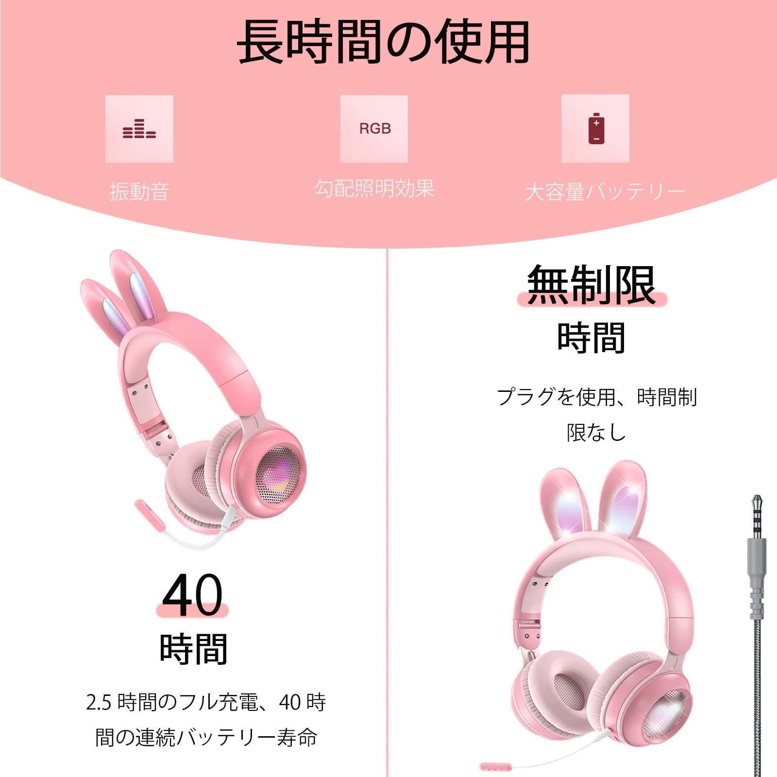 ヘッドセット うさぎヘッドホン CUNE ヘッドホン ウサギ CUNE