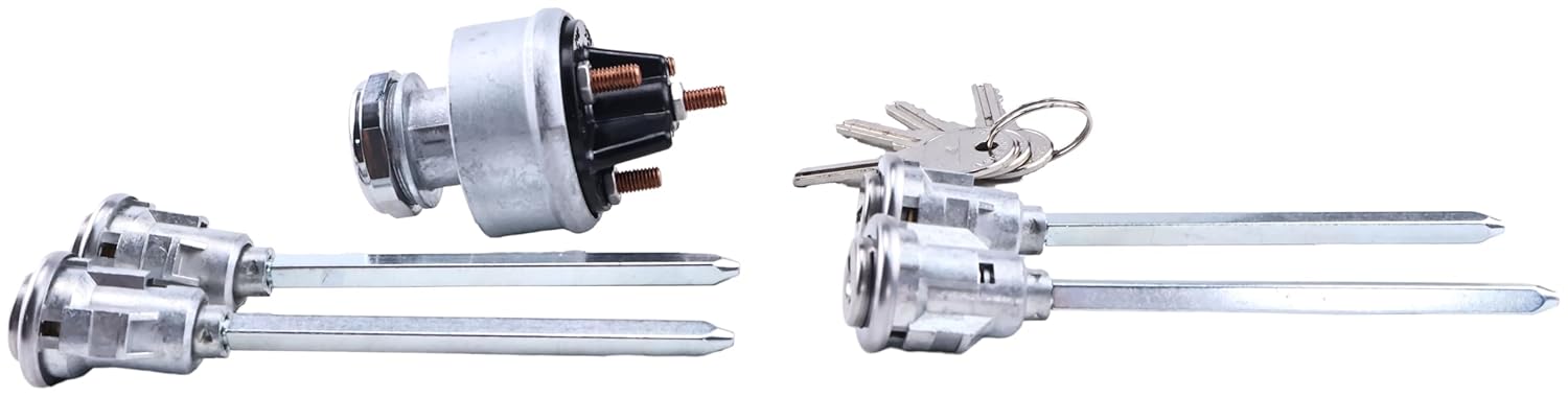 Ignition Switch Assembly Kit with 4 Door Lock Cylinder and 4 Key 23-09994C268 23-08598 30GN15 34RC156 Compatible with Peterbilt 379 377 359 378 349 385 362 Truck