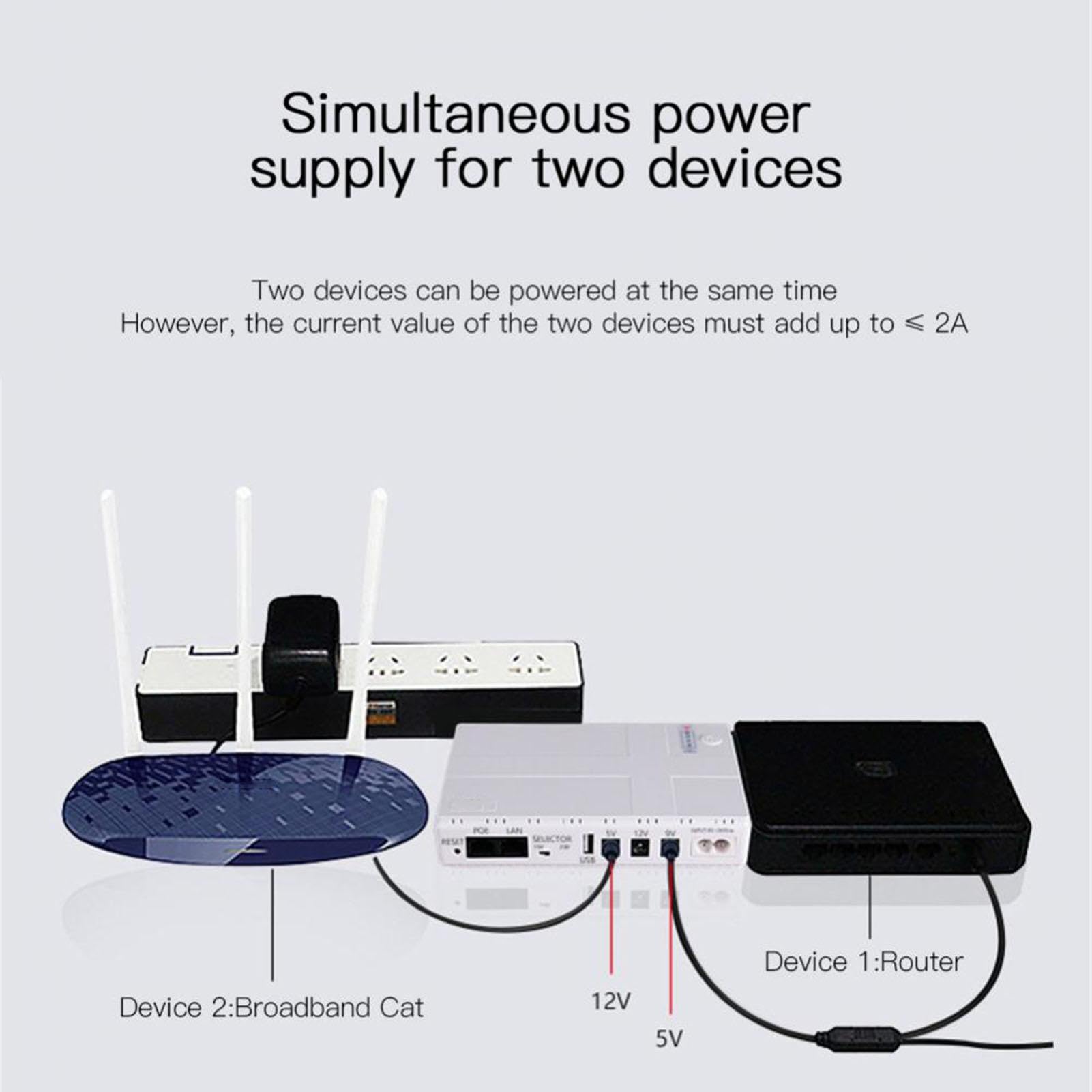 bateria zapasowa UPS – przeno?ny akumulator zapasowy do routera | modem zasilacz ? ?nik wyj?ciowy zestaw akumulatorów do ?wietlenia LED
