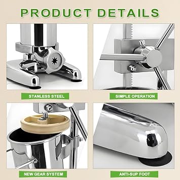 2l 3l Churros Maker Machine Manual Churro Maker, Stainless Steel Commercial Donut Maker, With 5 Molds, For Restaurants, Cafeterias, And Bakeries 2L