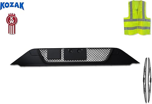 Miniatura 2 de Kozak Ventilación de parachoques inferior para KENWORTH T680 NEXT GEN 2022 2023+ PLUS Kenworth, limpiaparabrisas de 2 x 22 pulgadas y chaleco