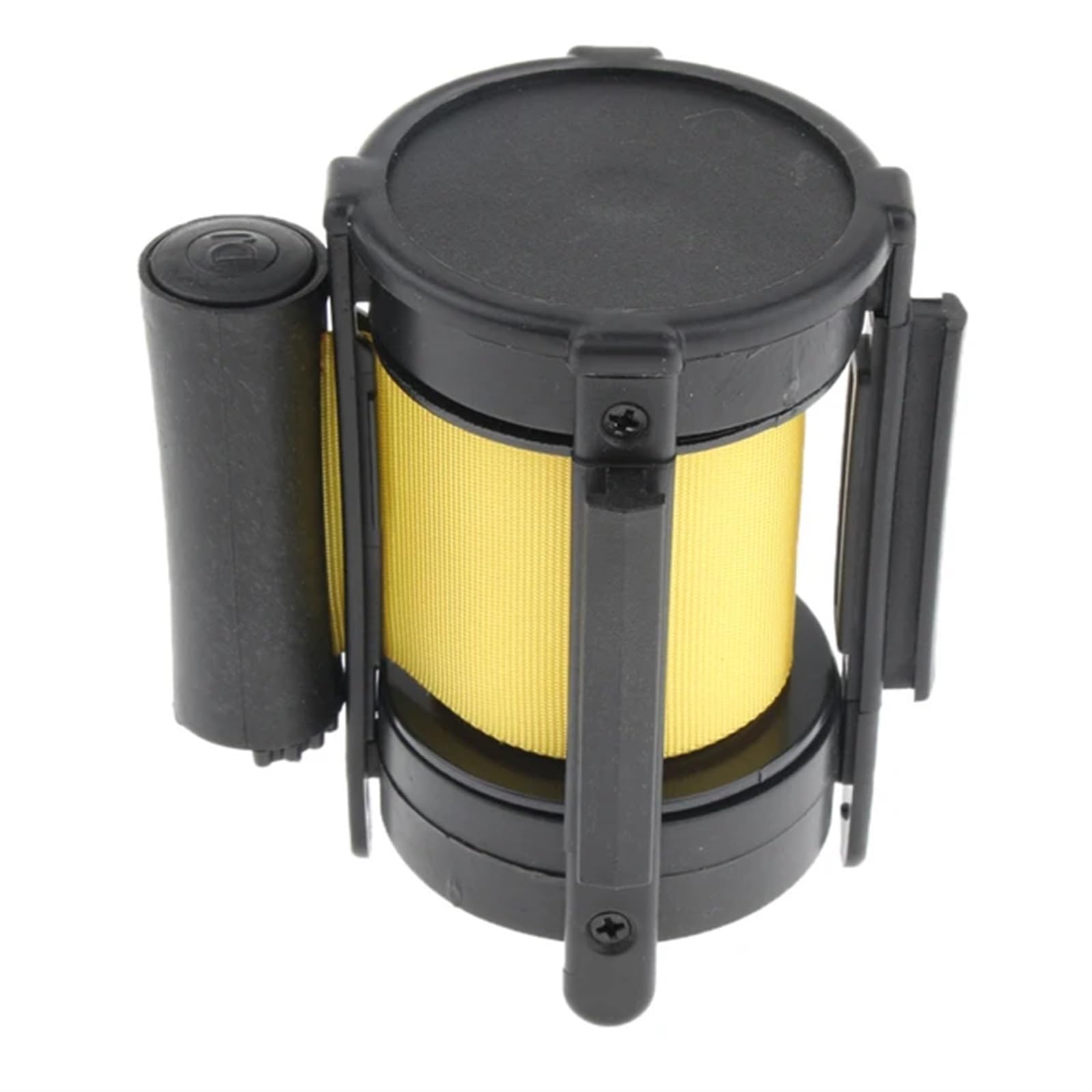 Cinta Balizamiento Montado En Pared Barrera de seguridad retráctil con cinturón 3 metros, barrera for control multitudes para Aeropuertos(Yellow)