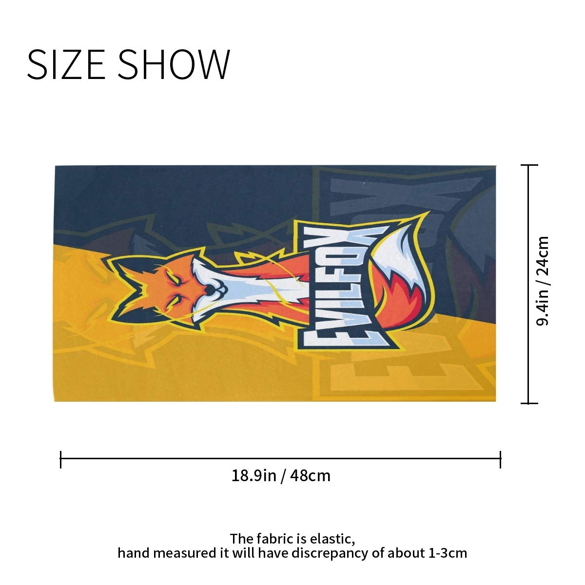 LDIYEU Renard Poisson Kangourou Bandana Foulard Du Visage Bandeaux Écharpe Lavable Bandeau Masque Pour Cyclisme Poussière Avec Poche