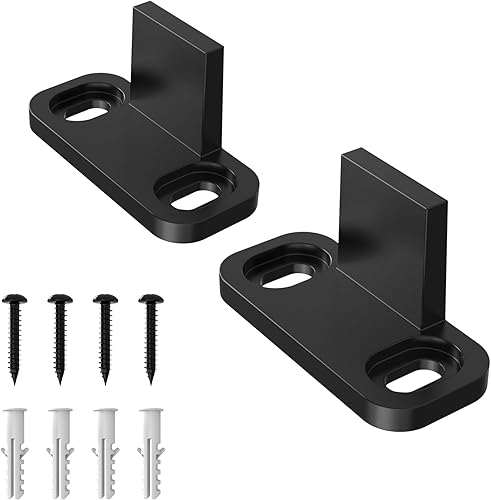 Miniatura 7 de ZEKOO Guía de plástico ajustable para puerta corrediza de granero con tornillos (2 unidades)