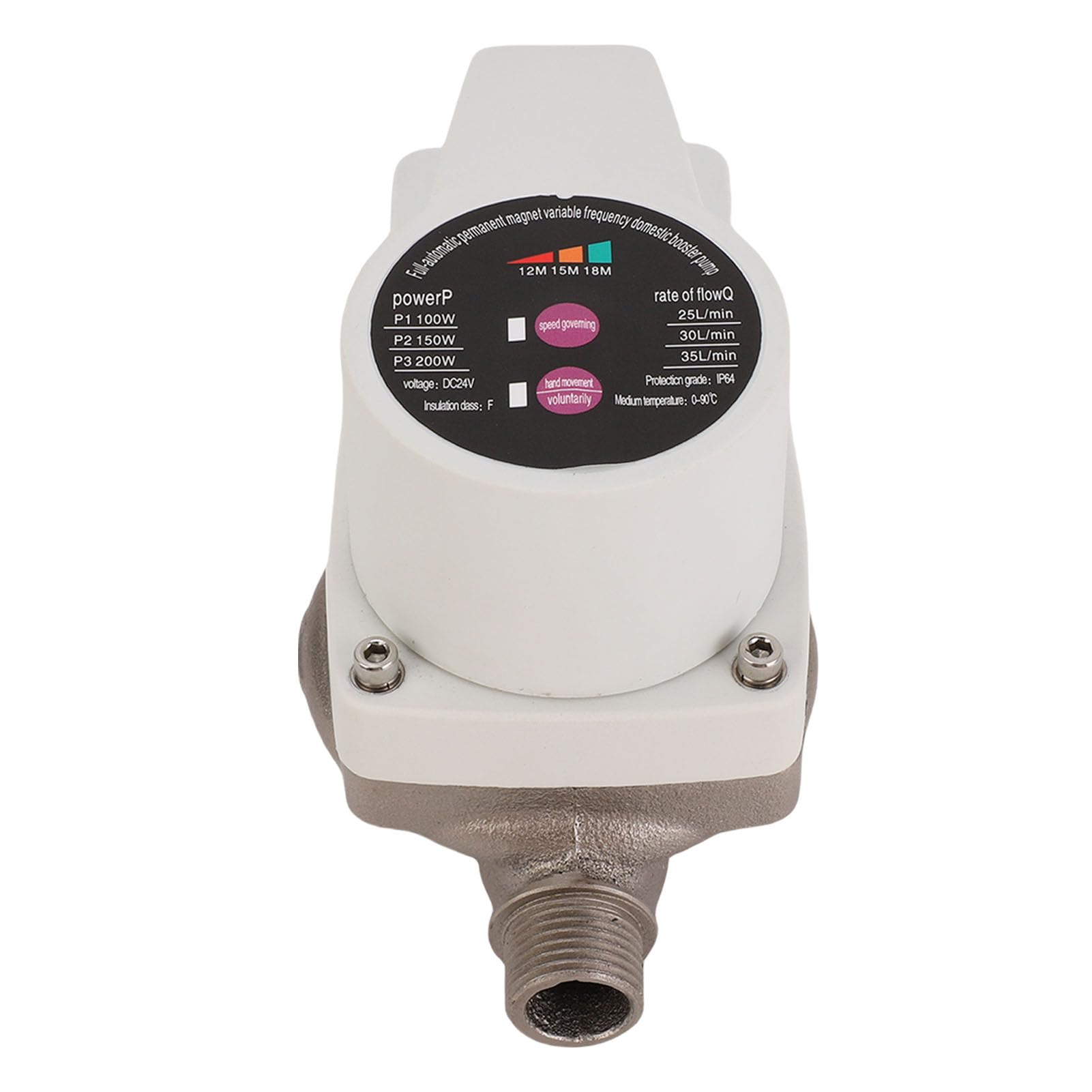 Pompa del Booster a Pressione Dell'acqua, Pompa per Booster D'acqua Automatica della Doccia Automatica, 3 velocità Regolabili, per i Faucet Toilette Caldaie Docce (2)