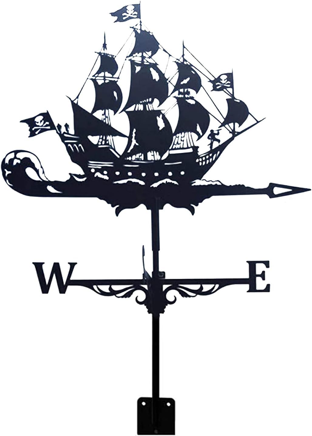 Weathervane in Garden & Outdoors Weather Vane Sailing Boat Weathervane Black Spray Paint Outdoor Sheds Iron Yard Roof Barns Decoration