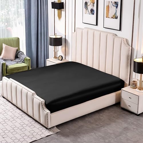 Miniatura 6 de THXSILK Juego de sábanas de seda de 4 piezas, 25 momme 100% seda de morera natural de grado superior, juegos de ropa de cama de lujo, ultra suaves y