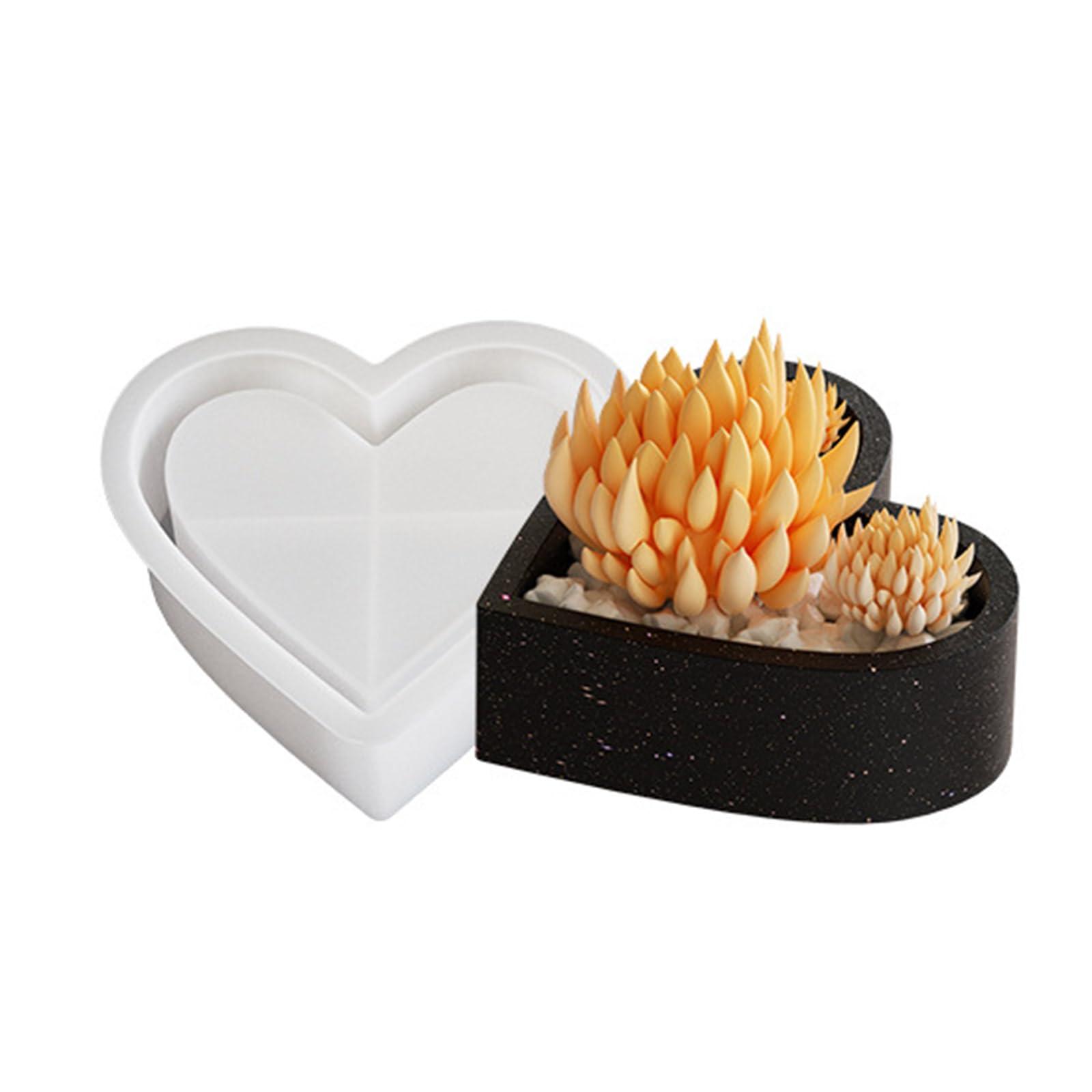 Moule en silicone cœur pour résine afin de fleurir votre décoration intérieure