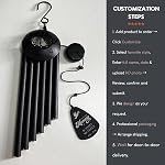 Personalized Memorial Wind Chime Custom Photo with Name & Date, in Loving Memory - Sympathy Gifts - Keepsake Loss of Beloved One